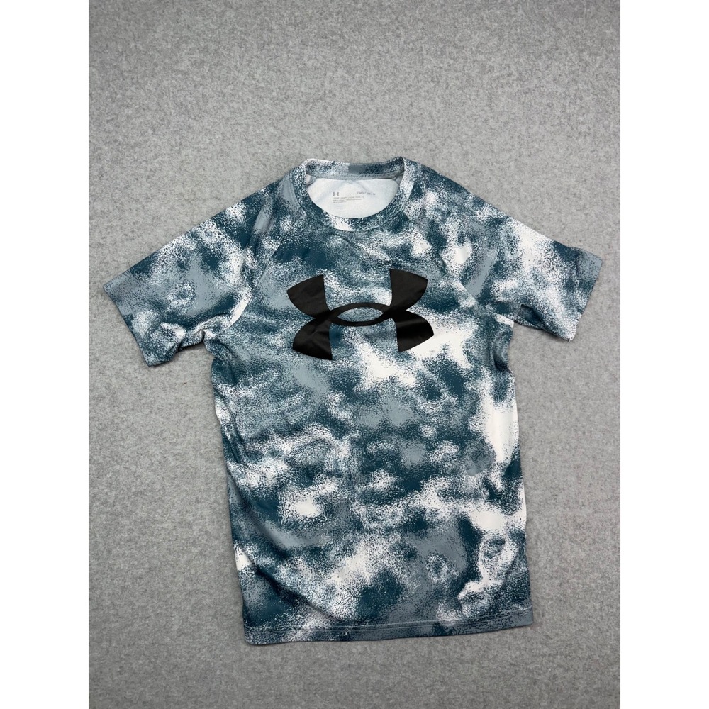 Under Armour Youth T Shirt Loose Fit Tie Dye Graphic Print Short Sleeve M